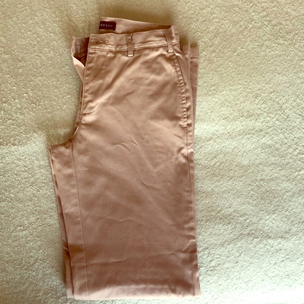 Lands’ End Boys Flat Front Classic Khaki Pants